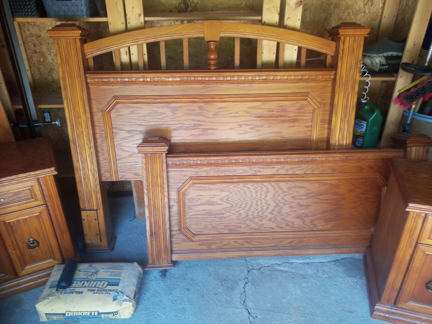 Oak Wood Bedroom Set
