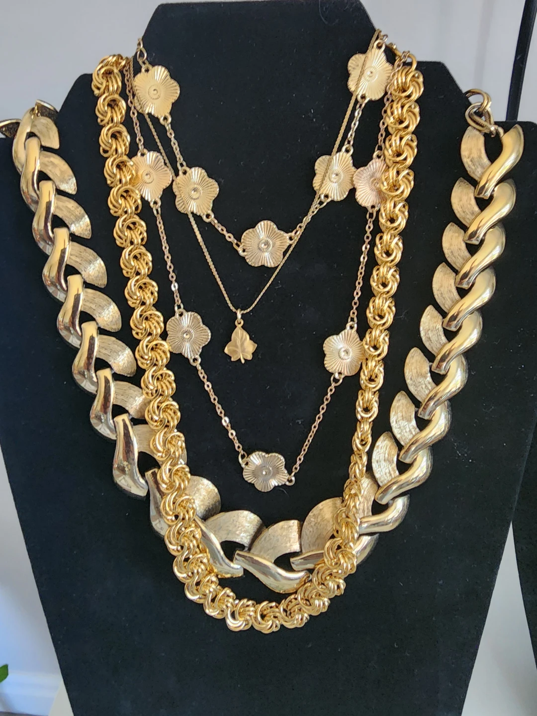 Gold-tone Statement Necklace Set