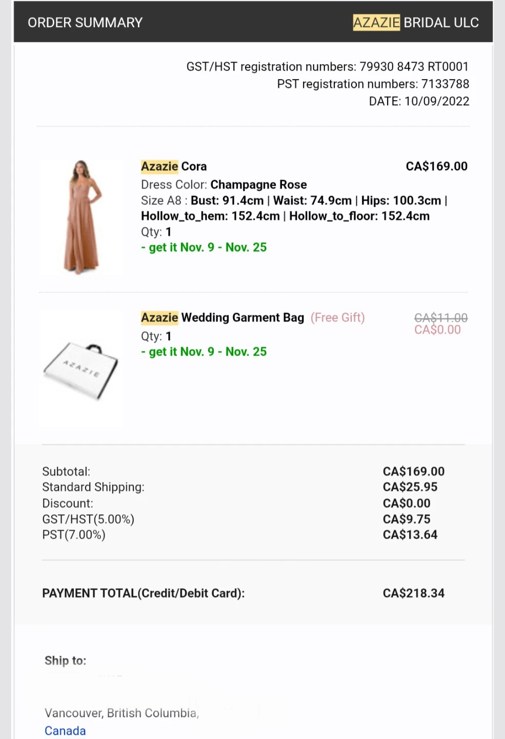 Azazie Cora Bridesmaid Dress - Champagne Rose - photo 4