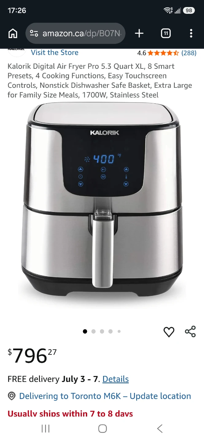 Kalorik Digital Air Fryer Pro 5.3 Quart XL - photo 2