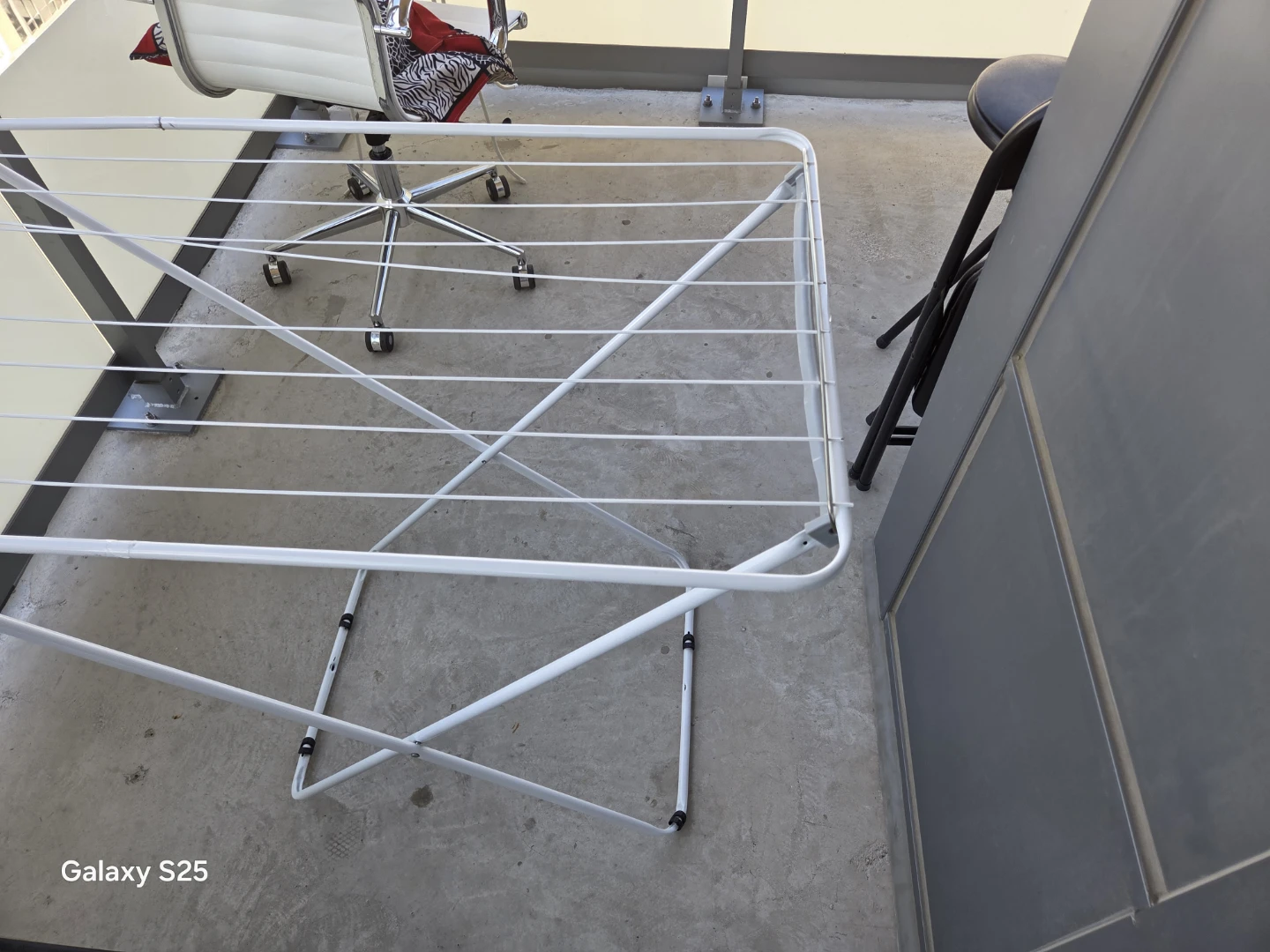 White Folding Clothes Drying Rack