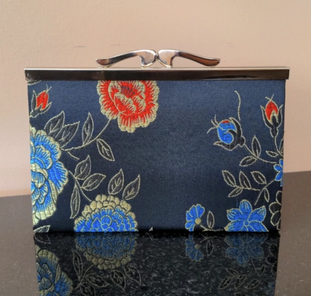 Small Clutch With Floral Embroidery