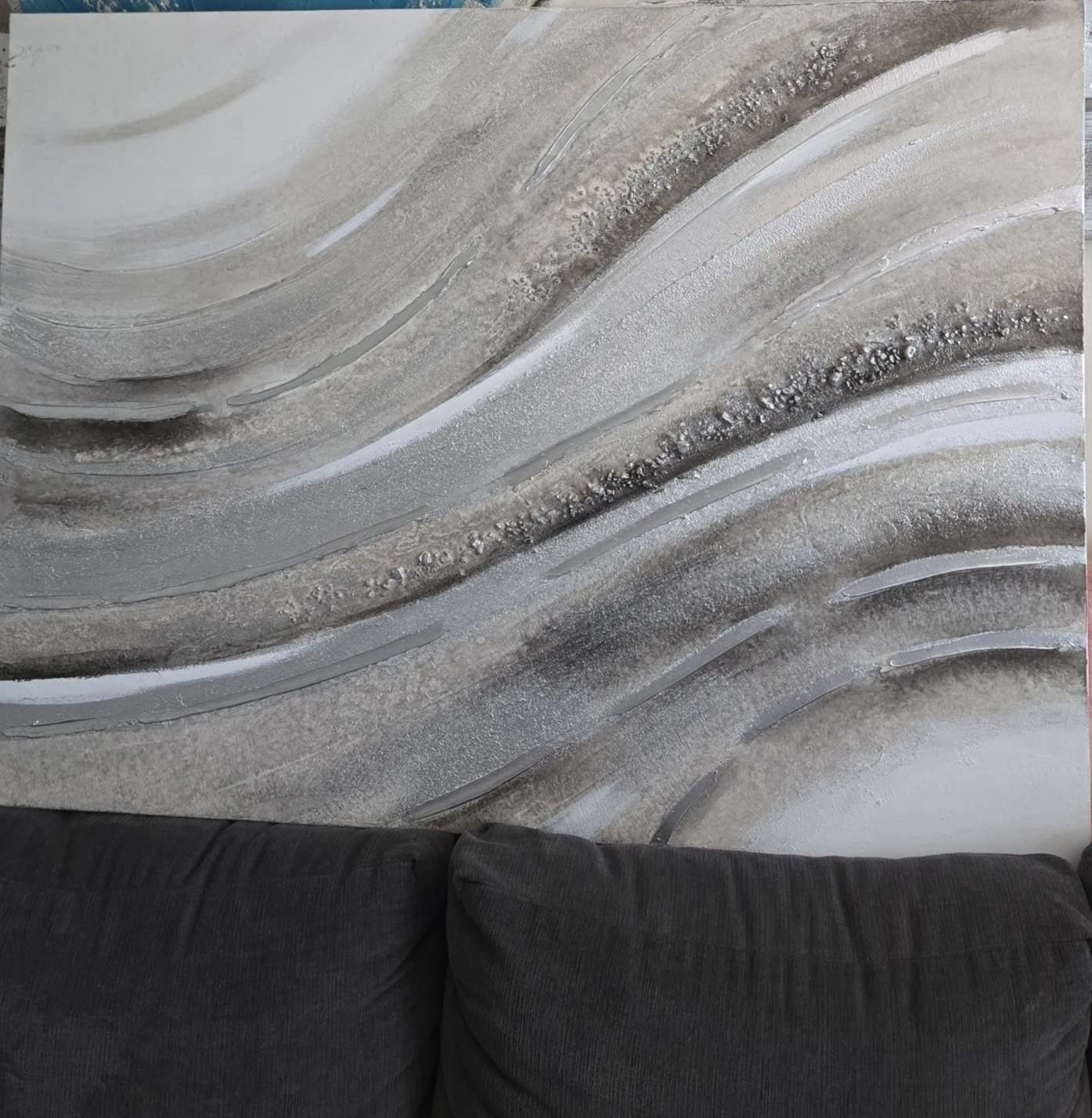 Bouclair Abstract Wave Oil Painted Canvas