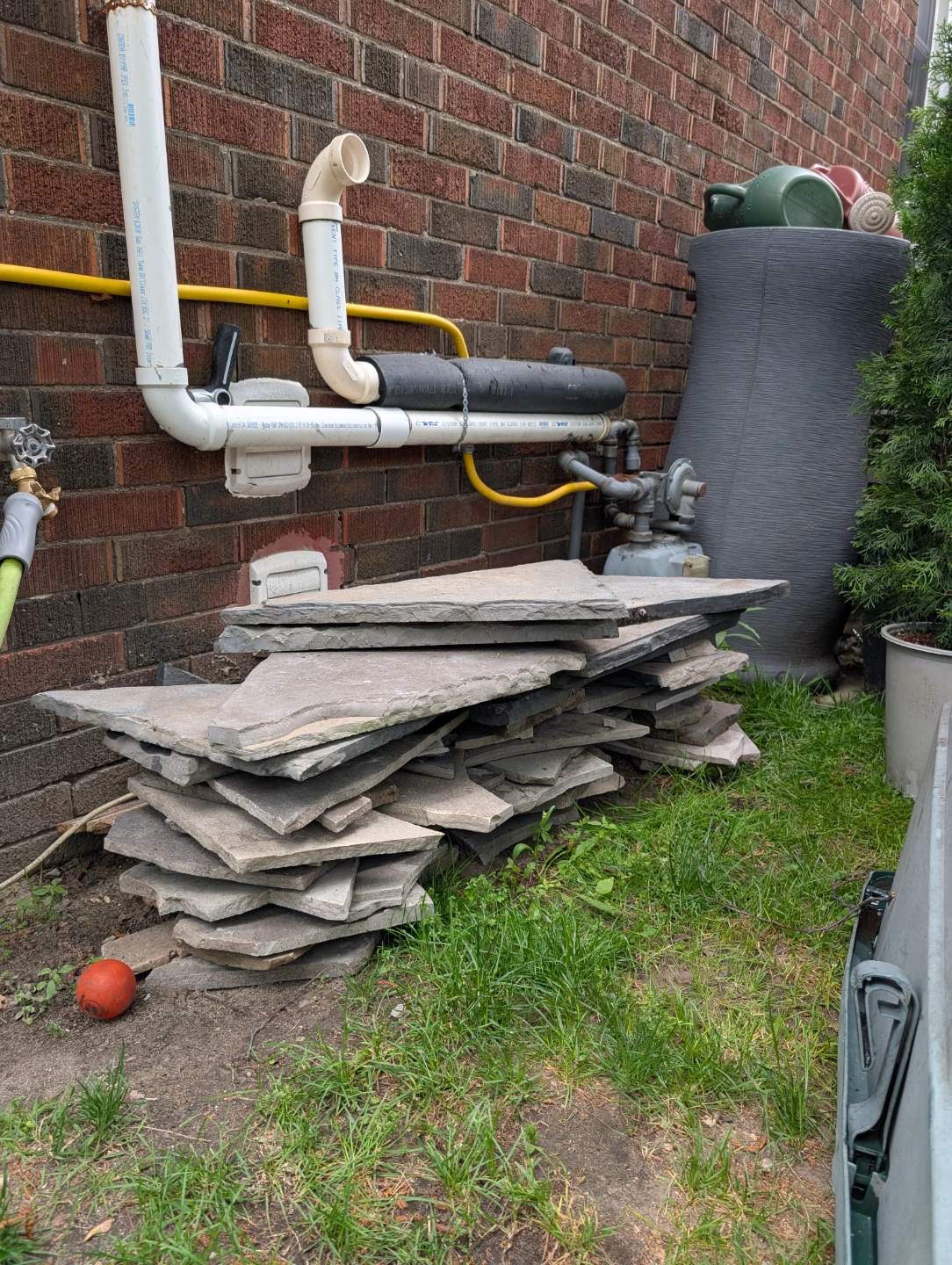 Stack of Natural Stone Slabs for Paving