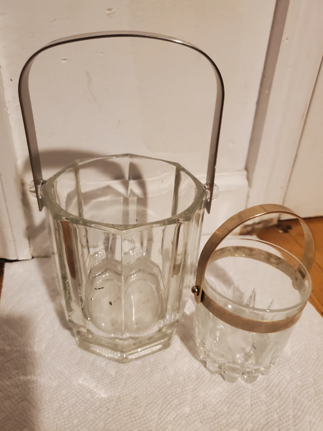 Glass Ice Bucket Set
