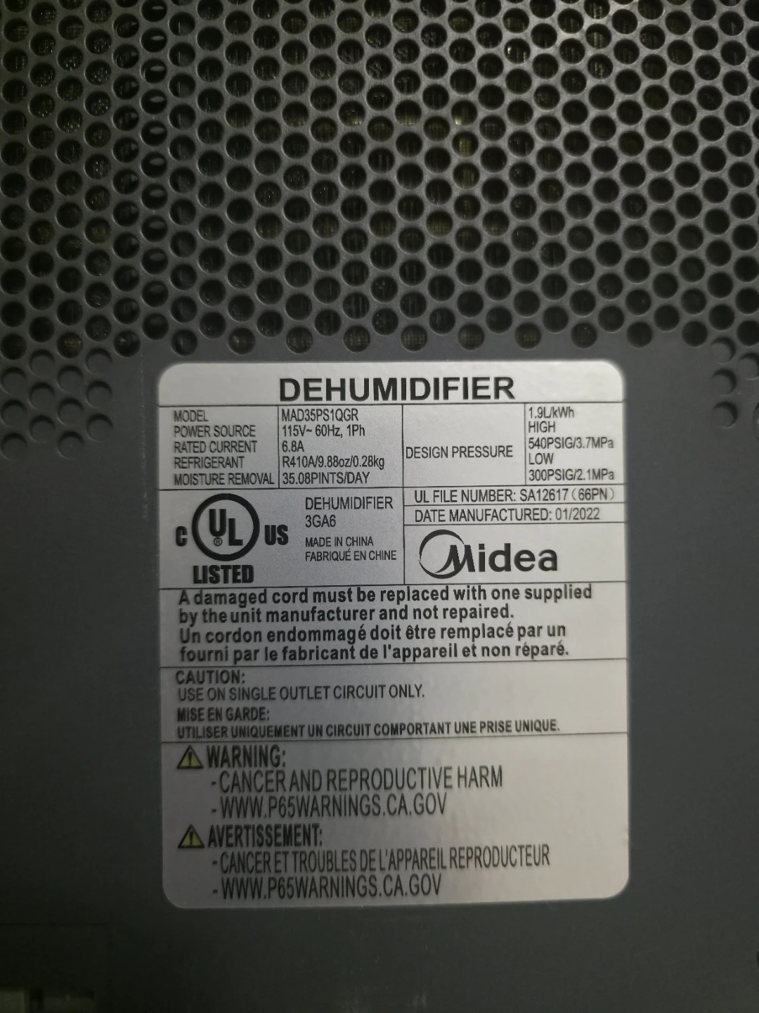 Midea Cube 35 Pint Dehumidifier - 3,500 Sq. Ft. - photo 3