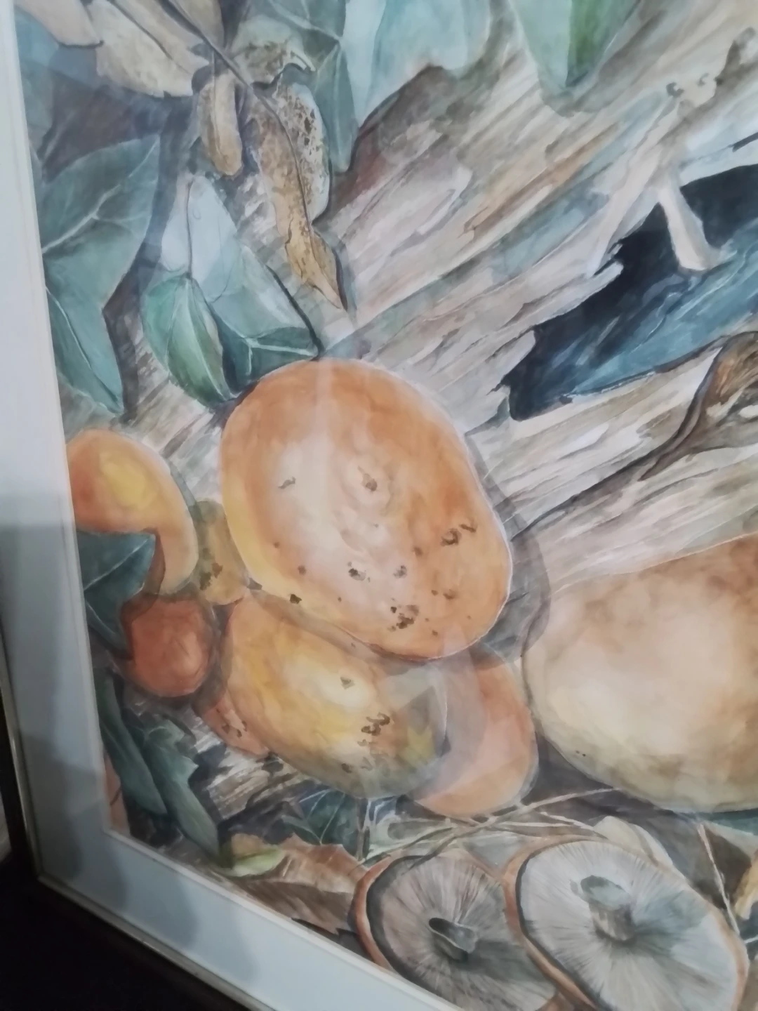 R. L. Barron Fine Art Mushroom Watercolor Painting - photo 2