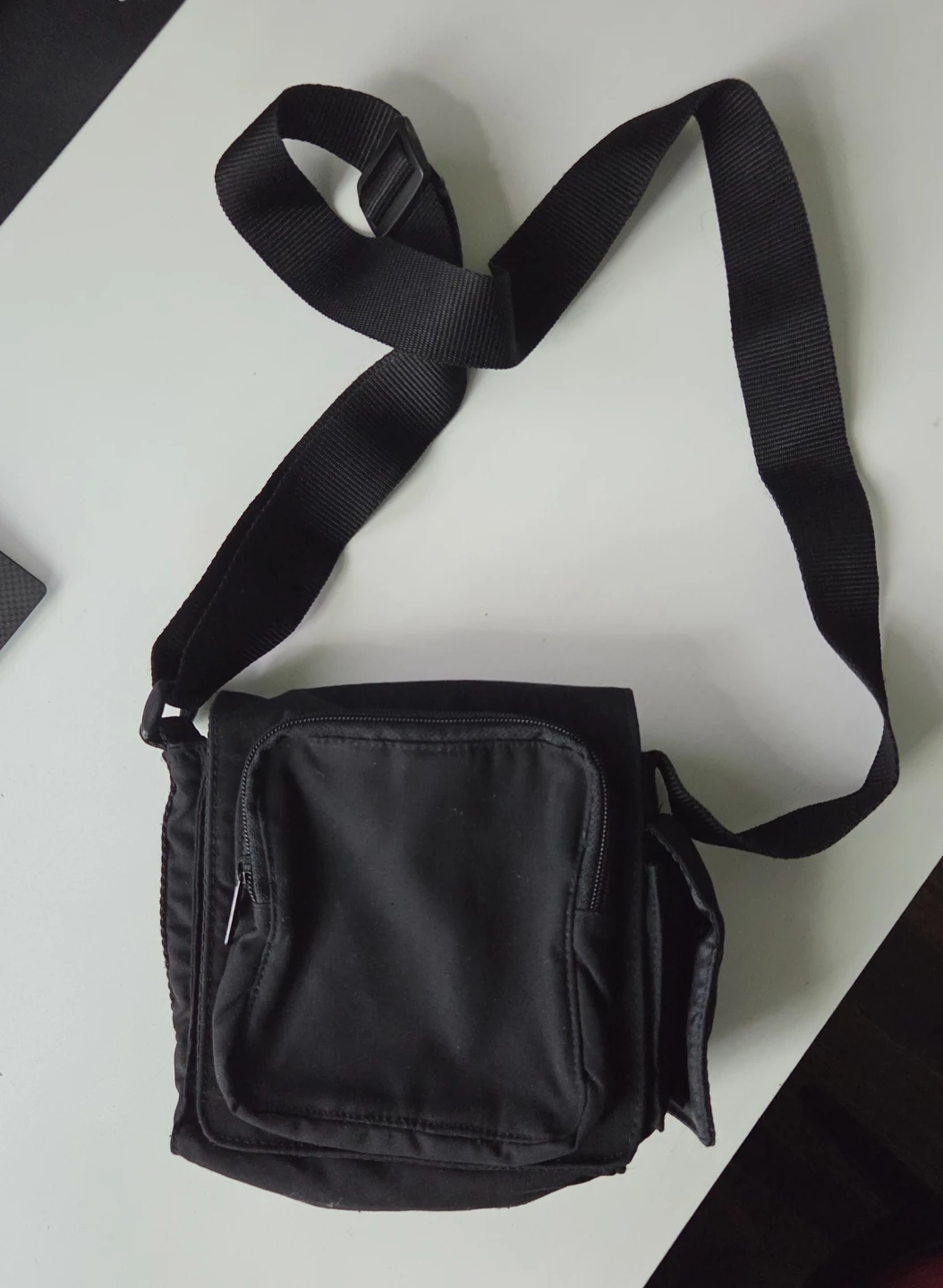 Black Crossbody Messenger Bag