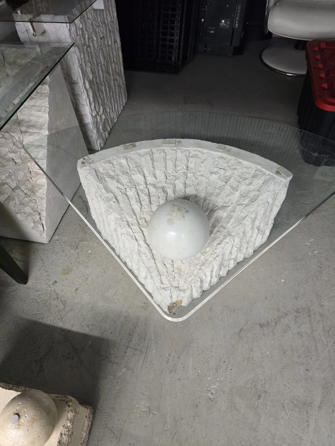 Unique Stone and Glass Coffee Table - photo 3