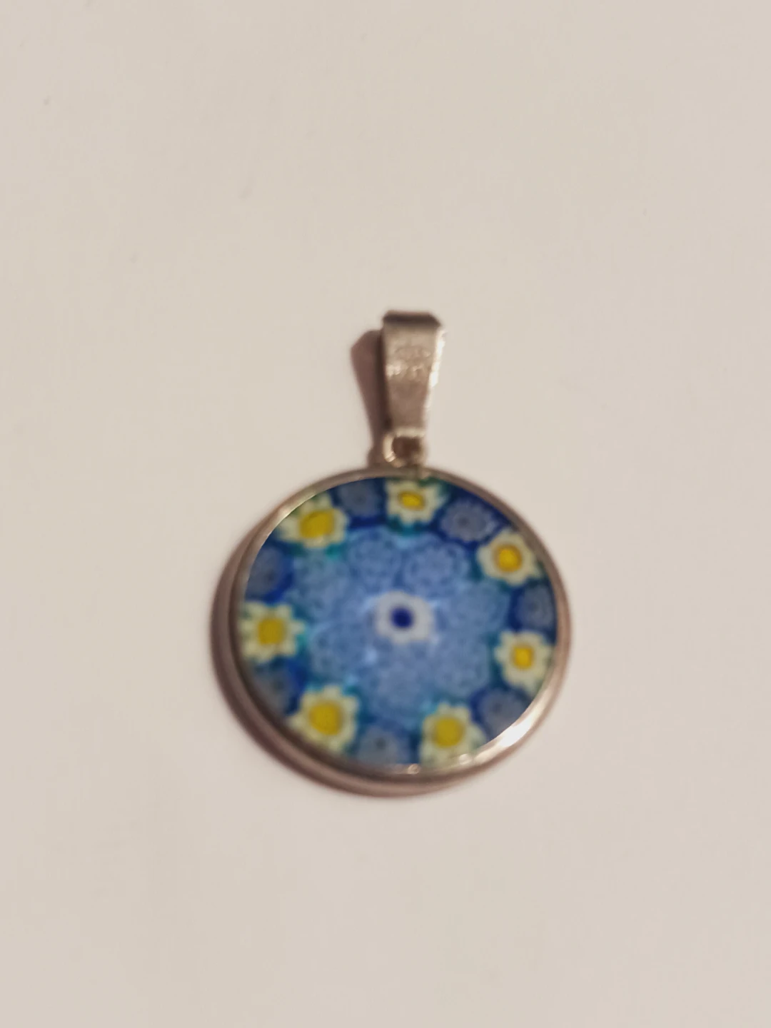 Sterling Silver Millefiori Glass Pendant - Italy - photo 2