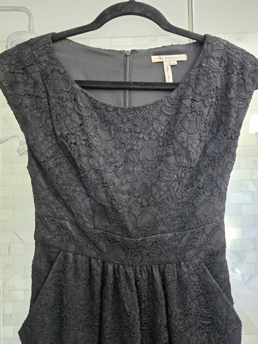 BCBG Generation Black Lace Dress Size 0 - photo 2