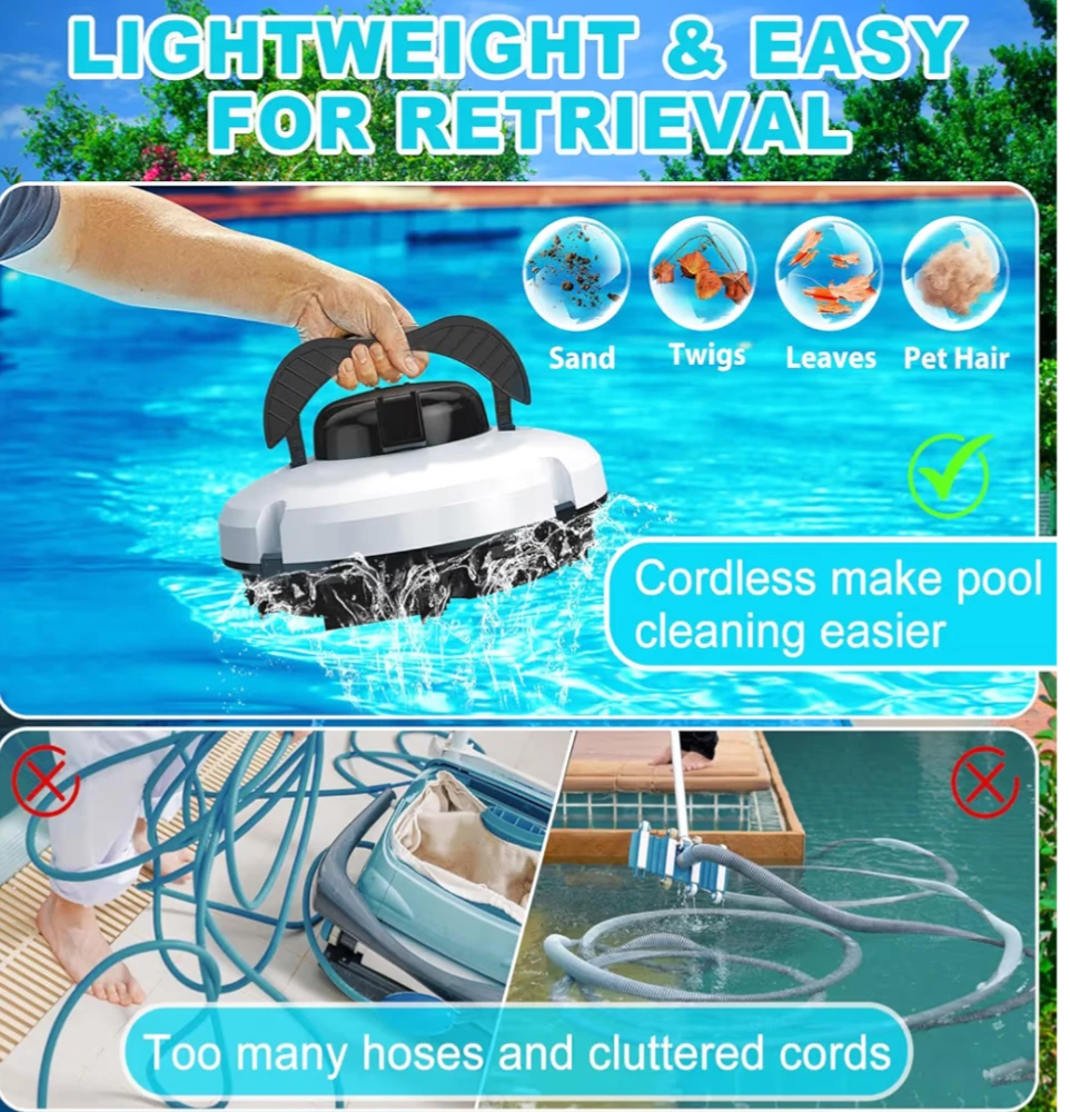 Cordless Robotic Pool Cleaner - 120 Min Runtime - photo 4