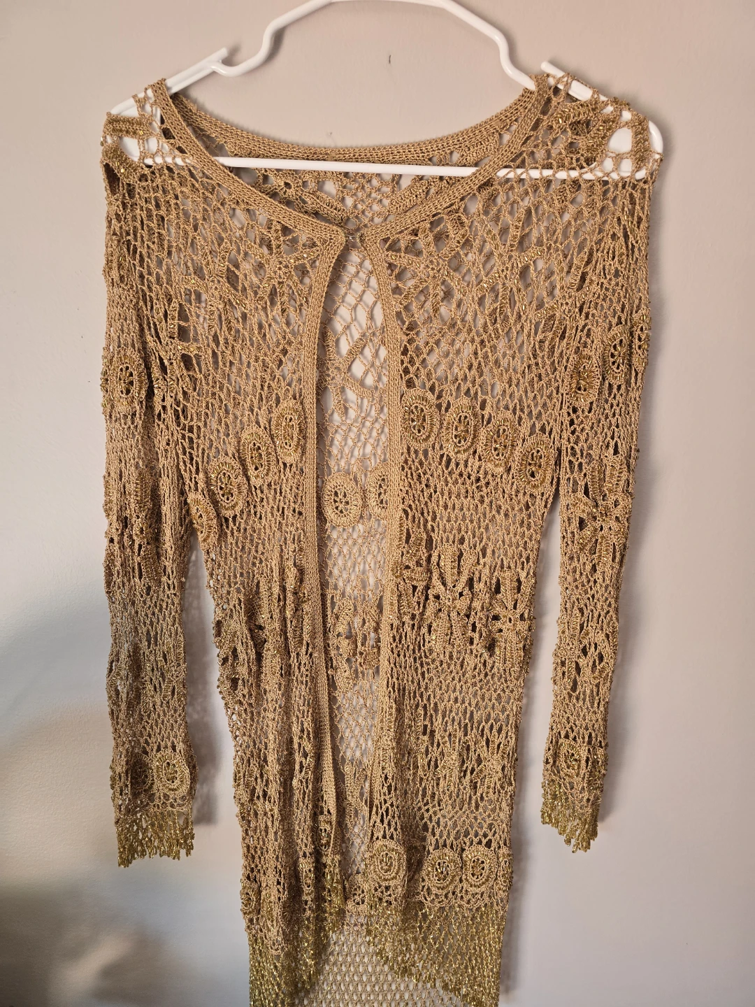Beaded Crochet Cardigan
