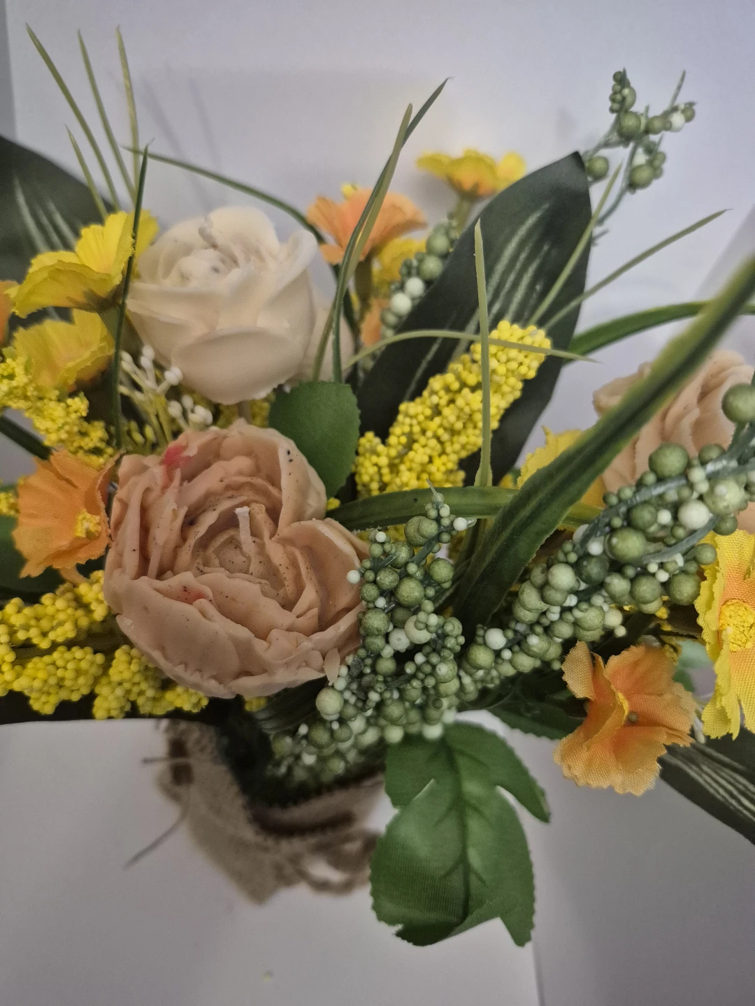 Artificial Flower Bouquet in Decorative Vase