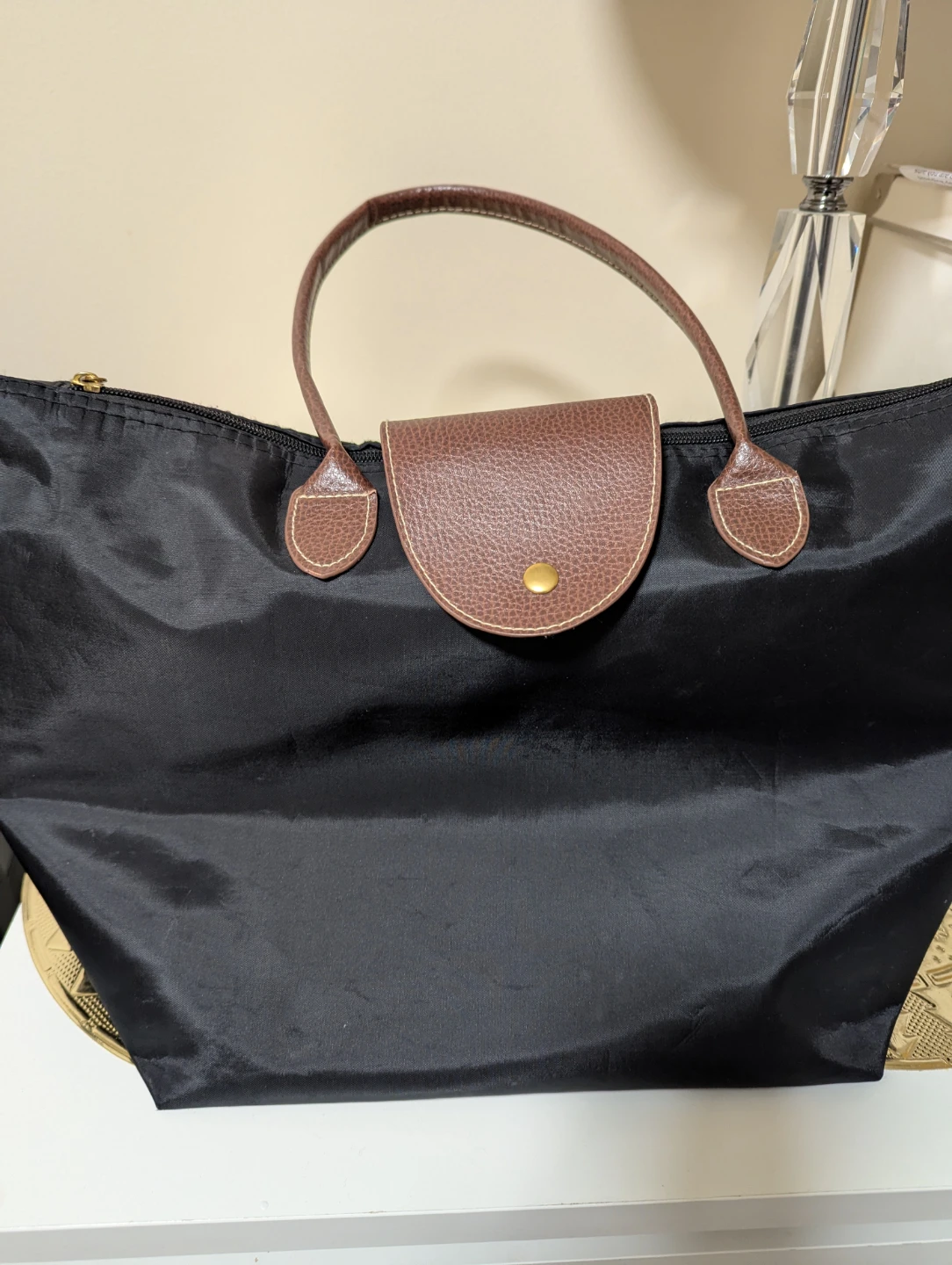 Black Nylon and PVC Handbag - photo 5