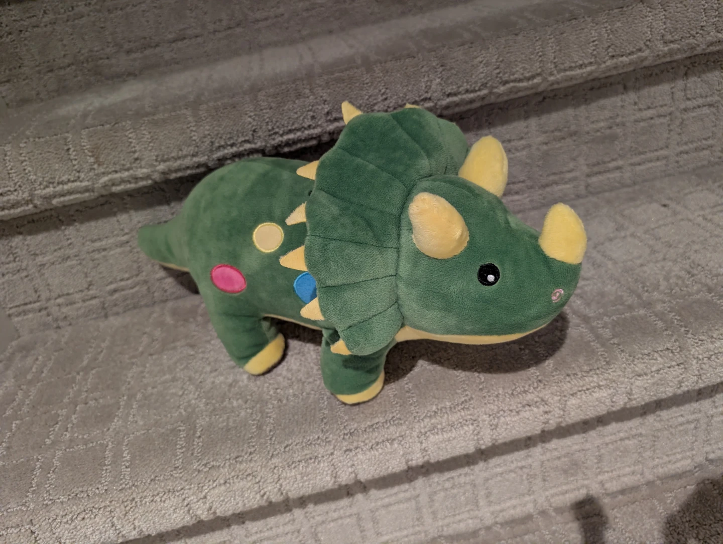 Green Triceratops Plush Toy - photo 2