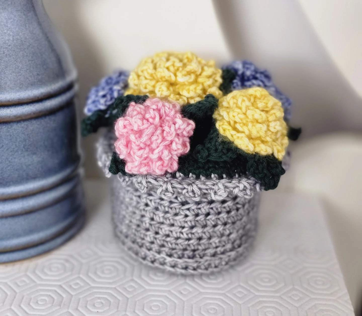 Handmade Crocheted Flower Arrangement