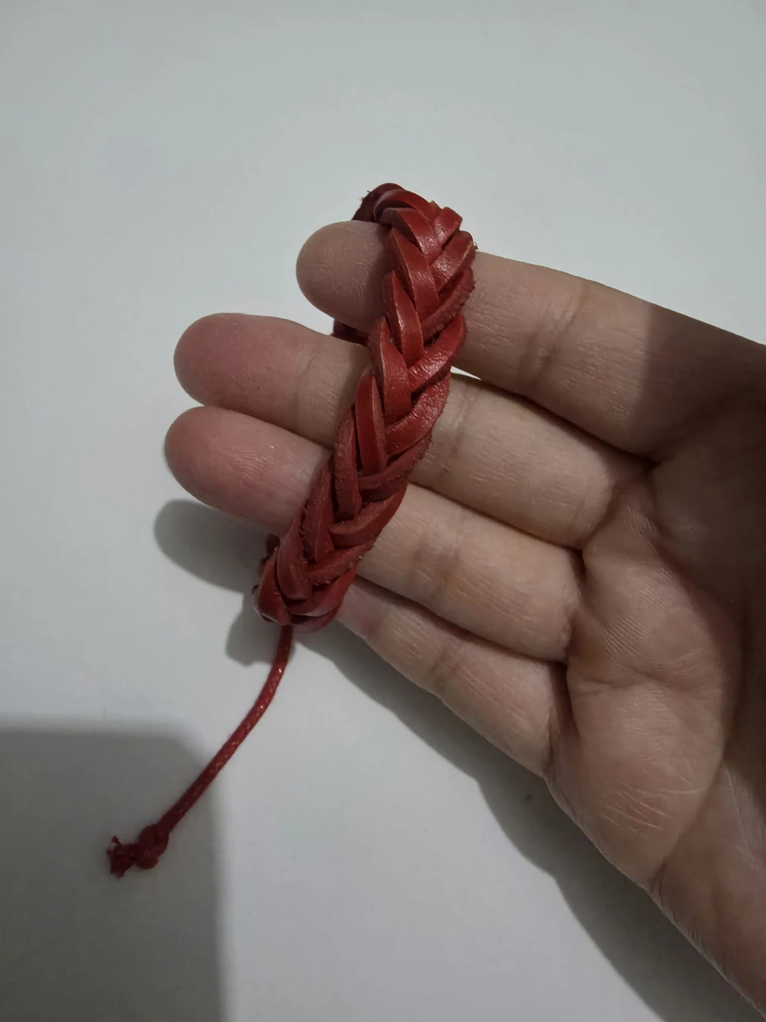 Red Braided Leather Bracelet ⚽️