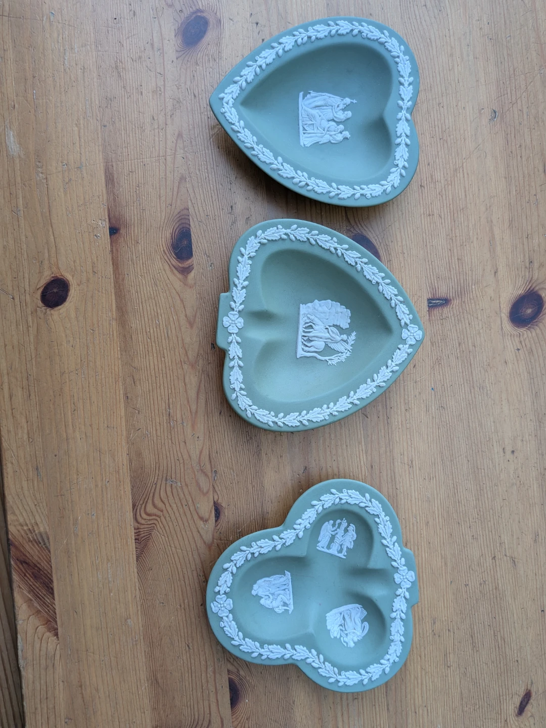 Wedgwood Jasperware Heart Trinket Dish Set