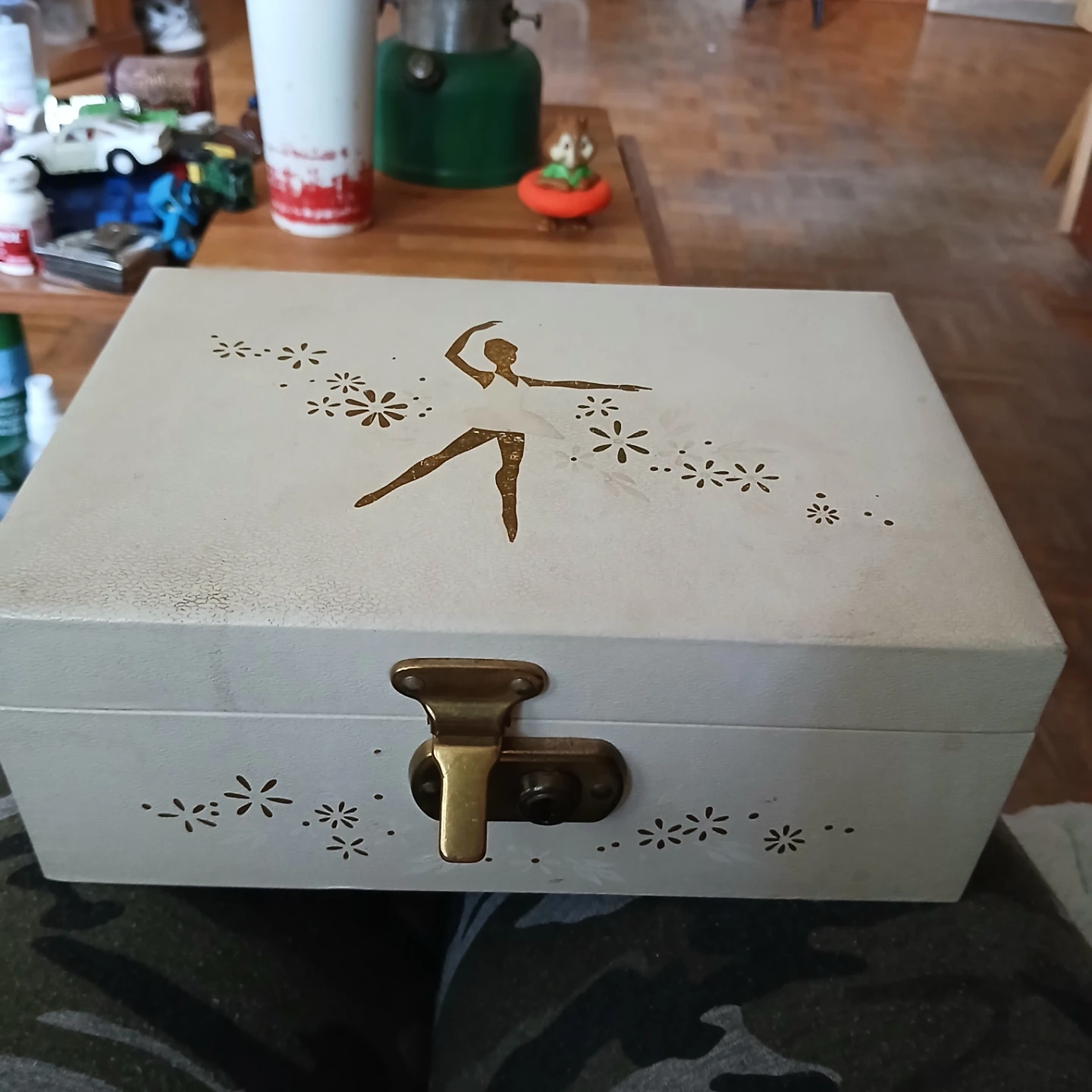Vintage Ballerina Music Box Jewelry Organizer