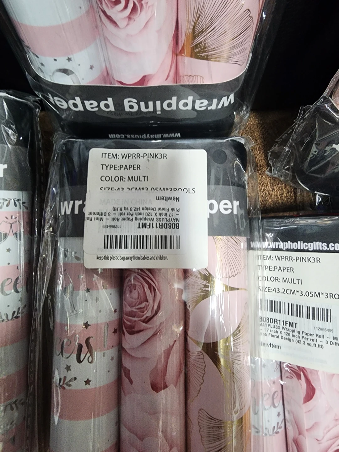 Mayplus Pink Floral Wrapping seven packages. - photo 4