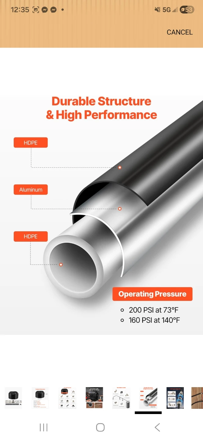 200FT x 3/4" Air Pipe Tube Kit - photo 5