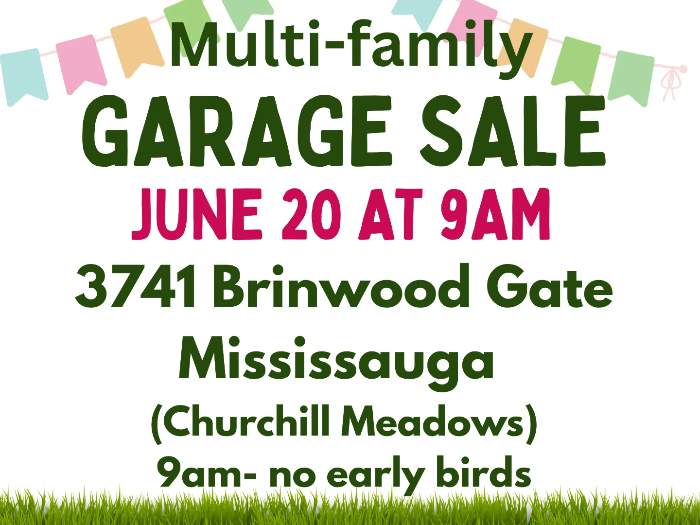 Garage Sale - This Saturday June 20 @ 9am