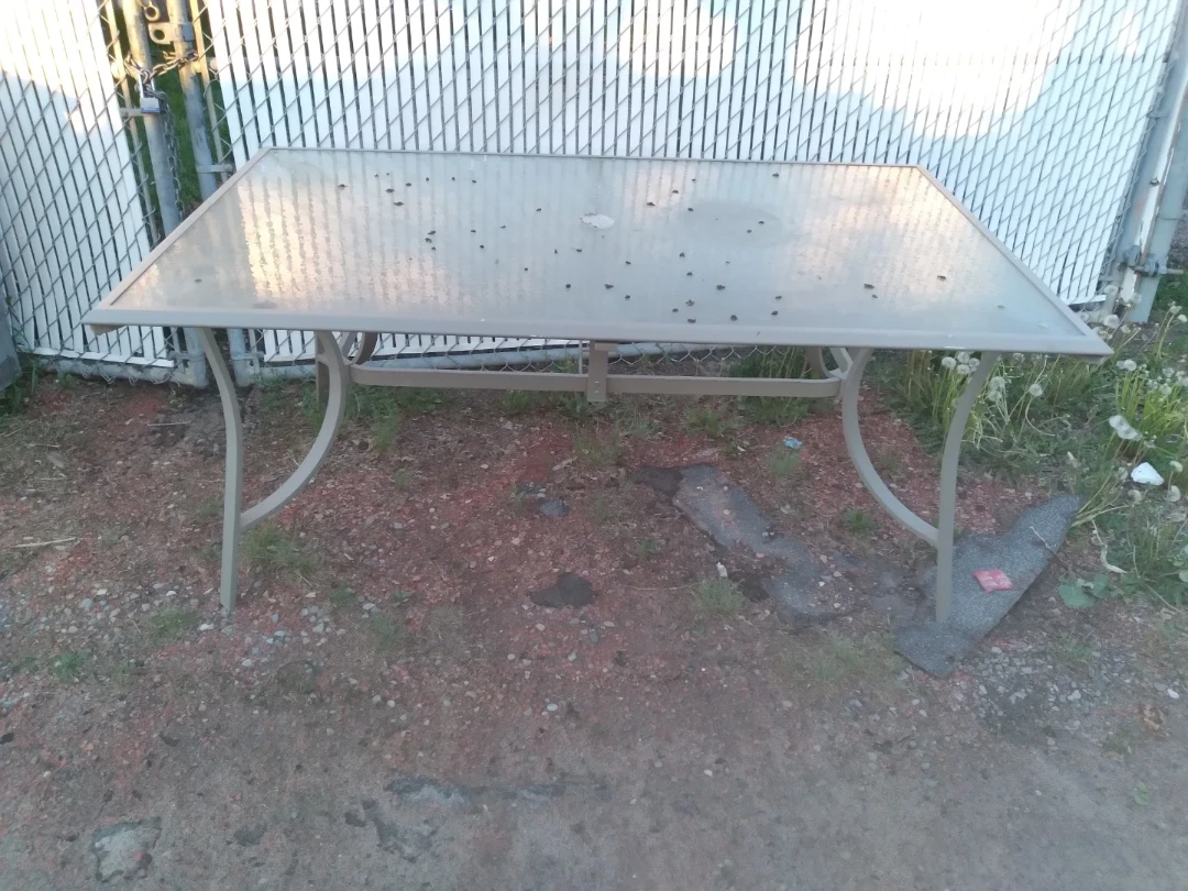 Glass Top Patio Table