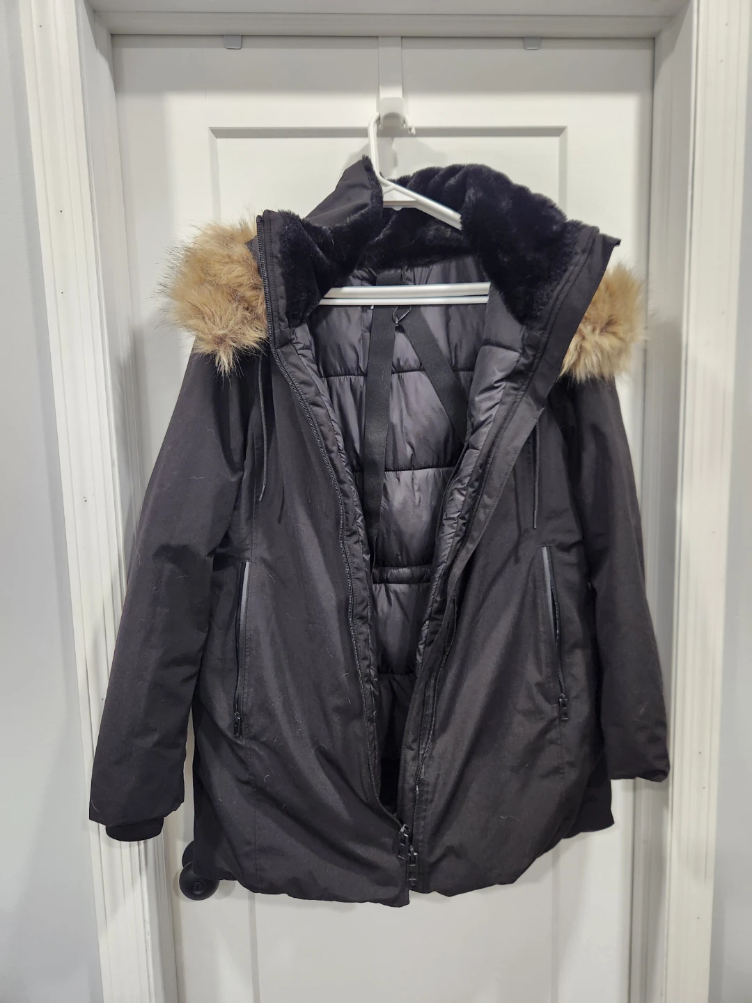 ZARA Black Puffer Parka Jacket ⚽