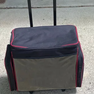 Black and Red Rolling Craft/Utility Bag