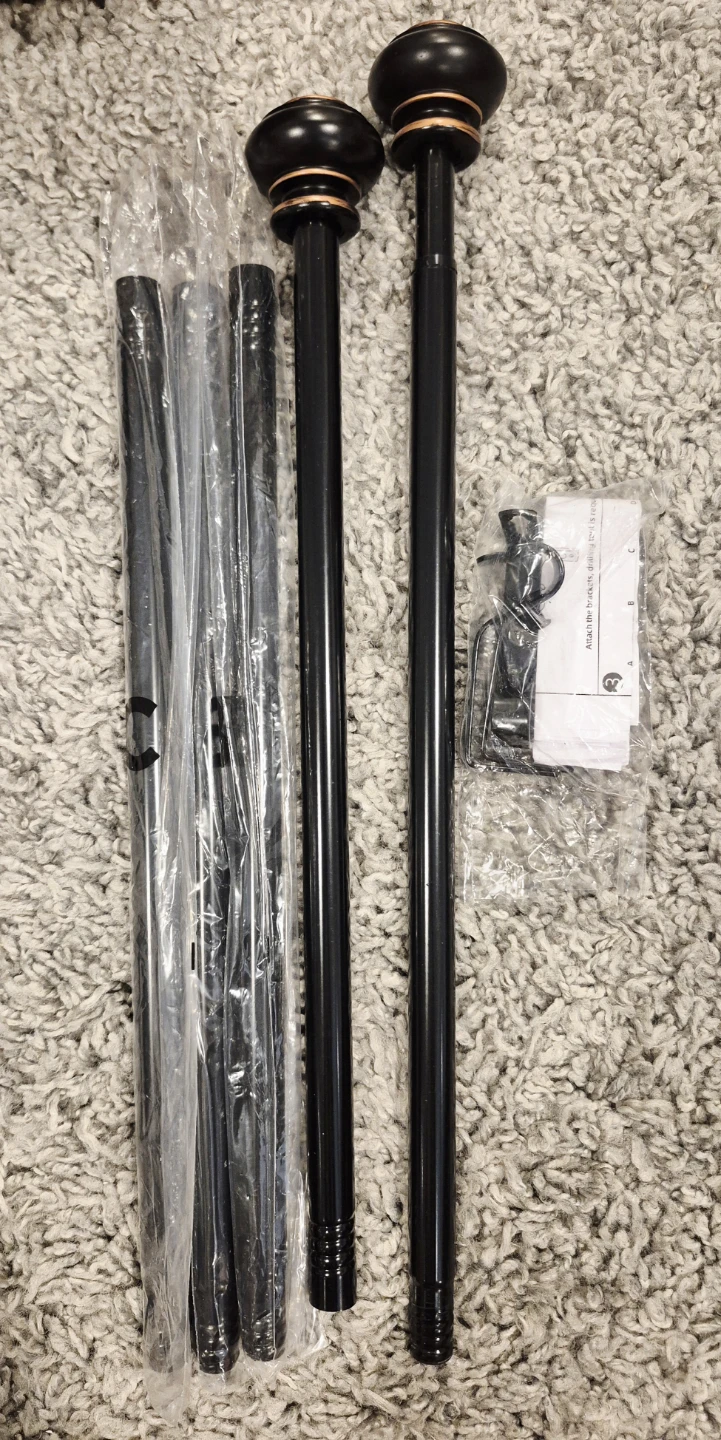 Telescopic Curtain Rod Adjustable 16.2"-90.6" - photo 3