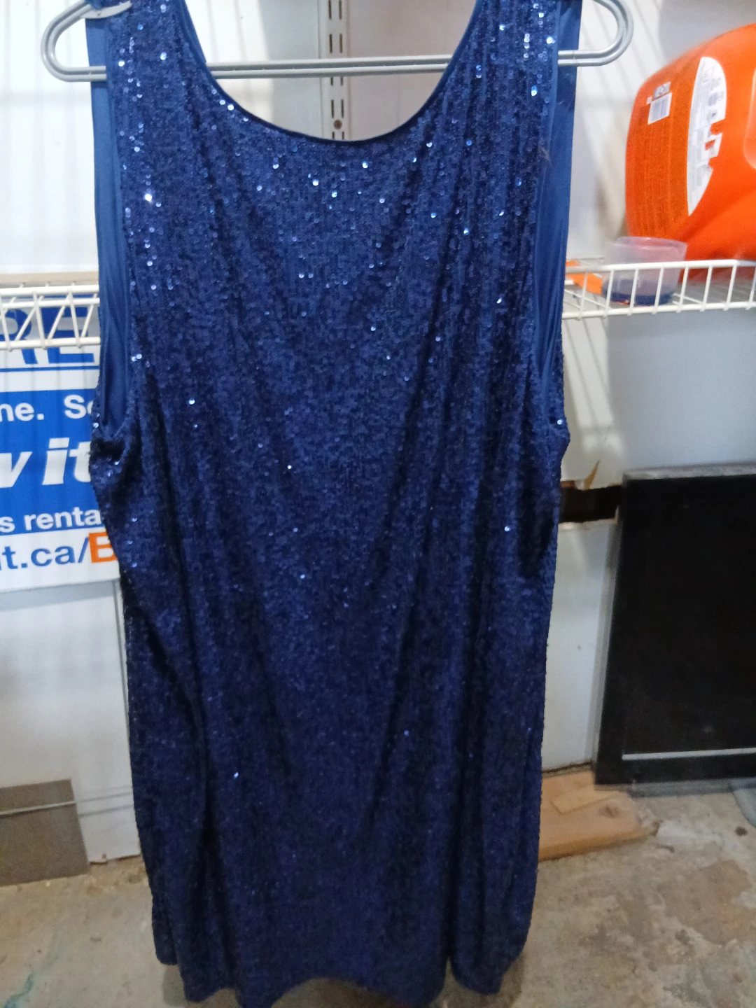 PENNINGTONS Blue Sequin Dress - Size 4X