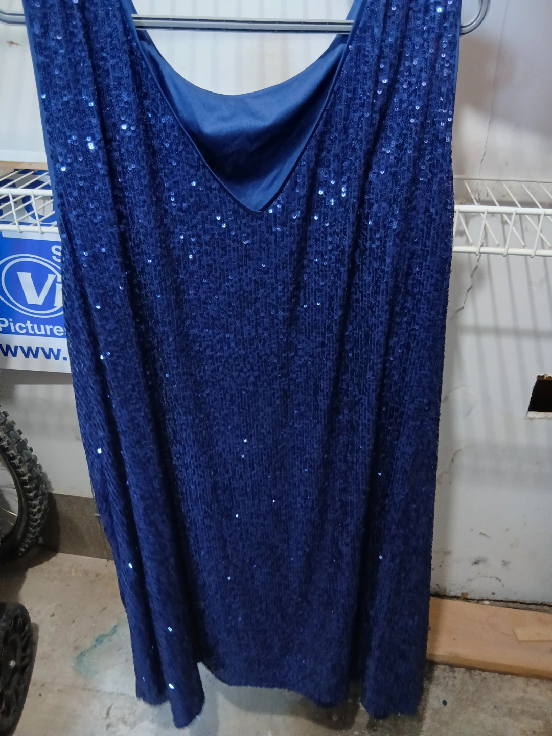 PENNINGTONS Blue Sequin Dress - Size 4X - photo 2