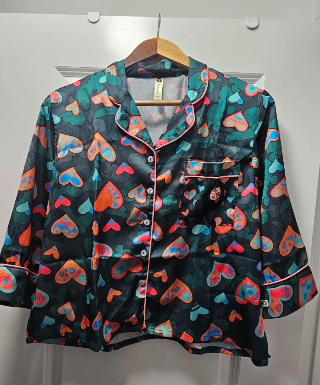 Women's Pajama Set - Heart Print