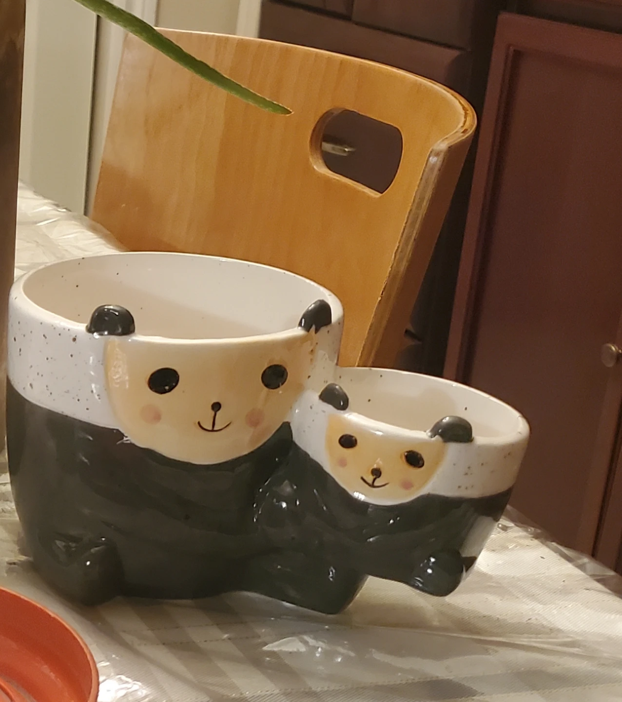 Cute Panda Planter Set