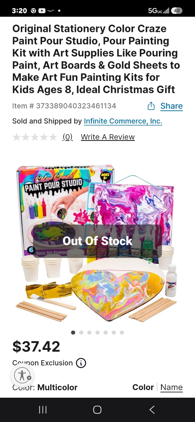 Original Stationery Color Craze Paint Pour Studio - photo 3