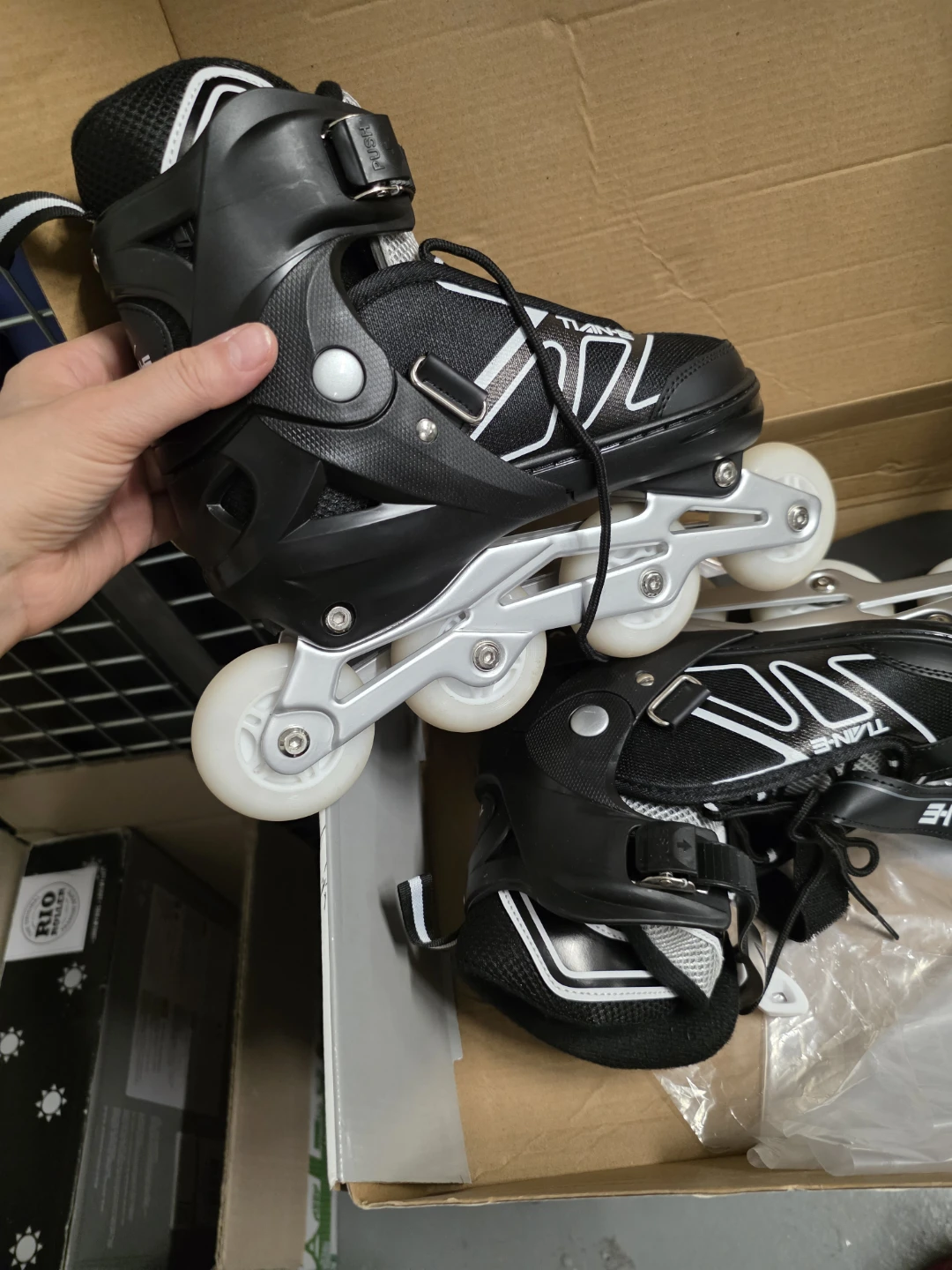 Adjustable Inline skates with helmet