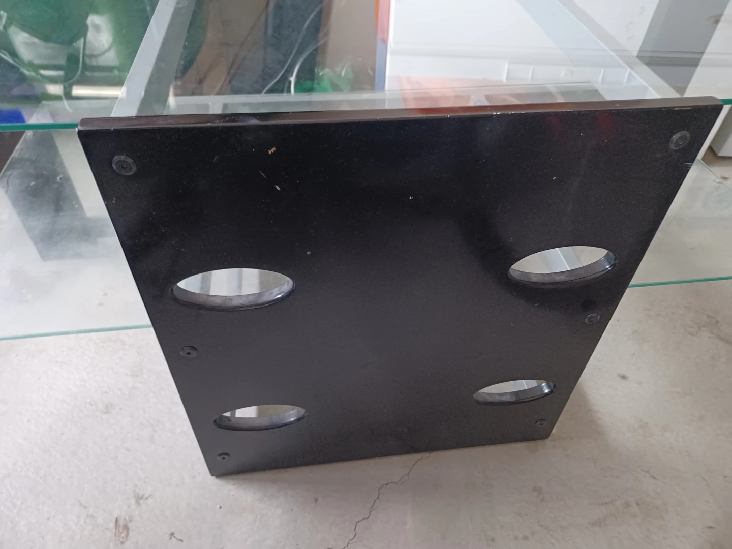 Glass and Metal Console Table