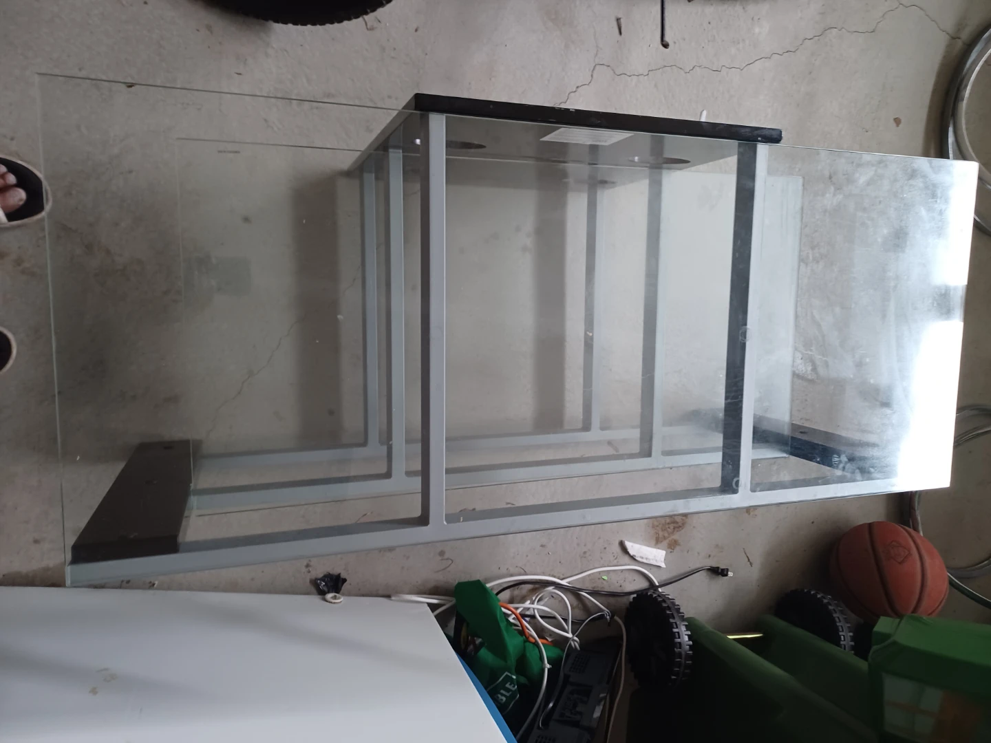 Glass and Metal Console Table - photo 2