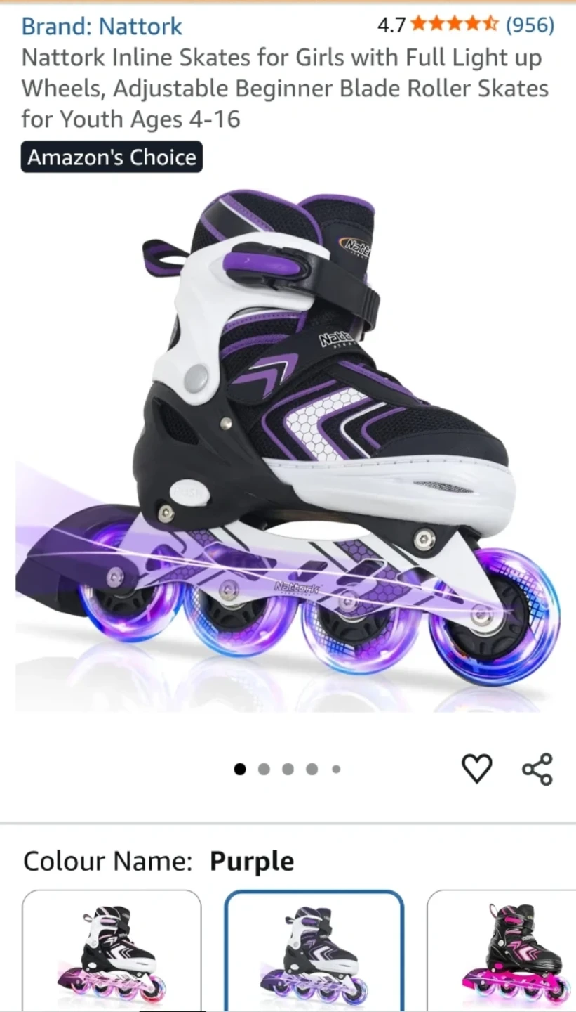 $50 Fixed price - Nattork Inline Skates for Girls - photo 2