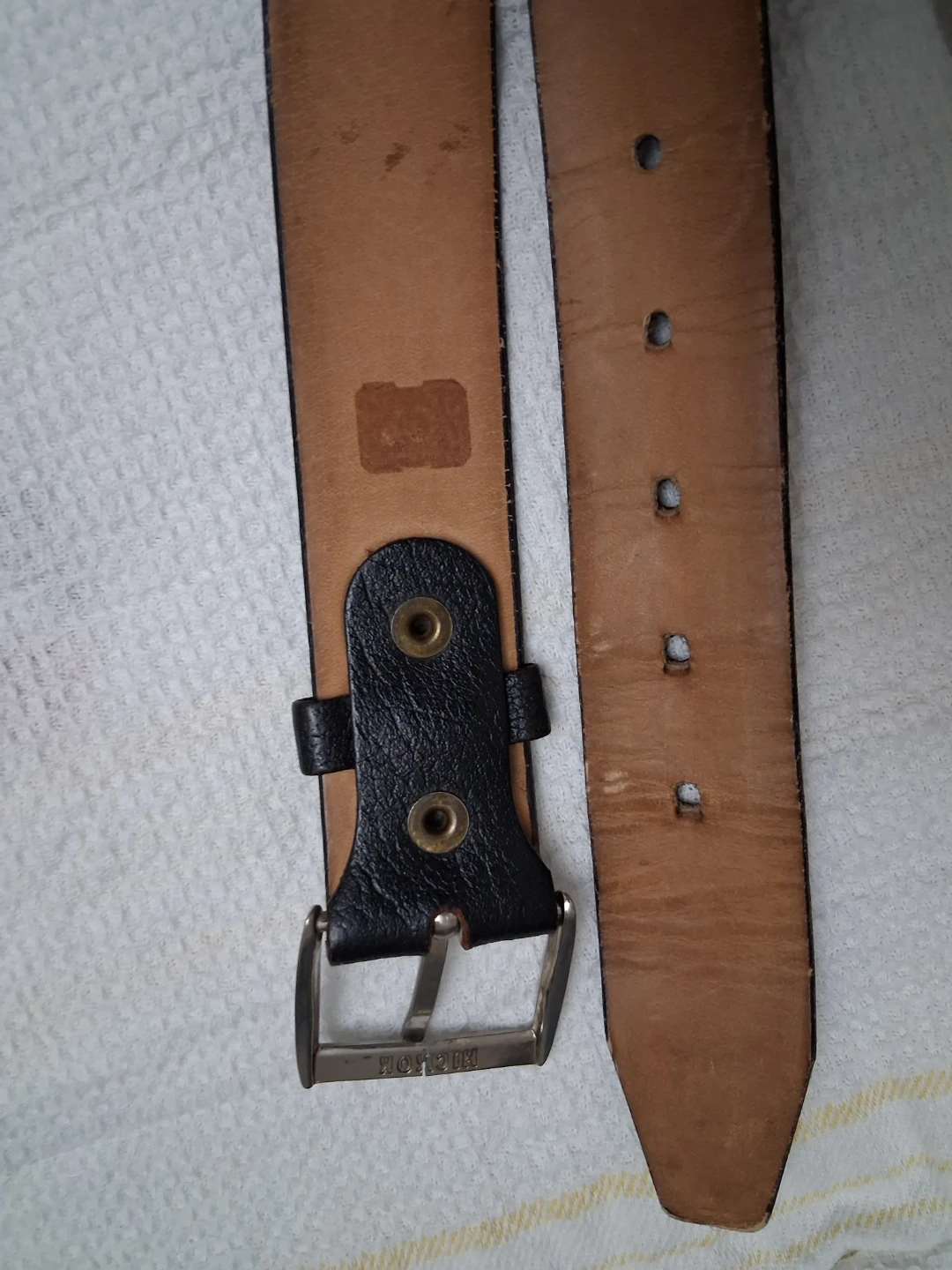 Hickok Black Leather Belt Size 38/96cm - photo 3