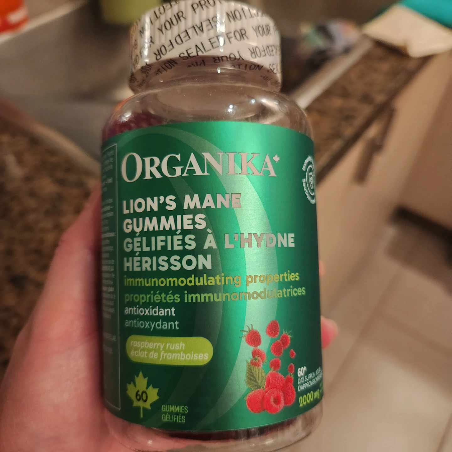New Organika Lion's Mane Gummies - Raspberry Rush⚽
