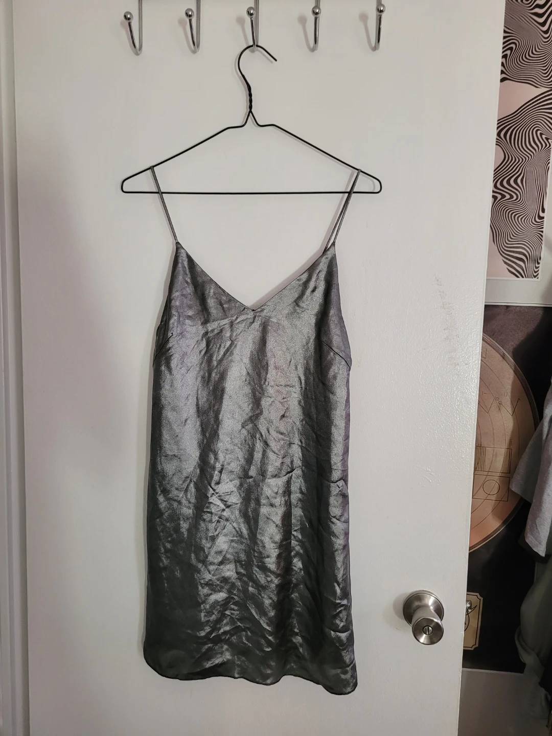 Silver Slip Dress