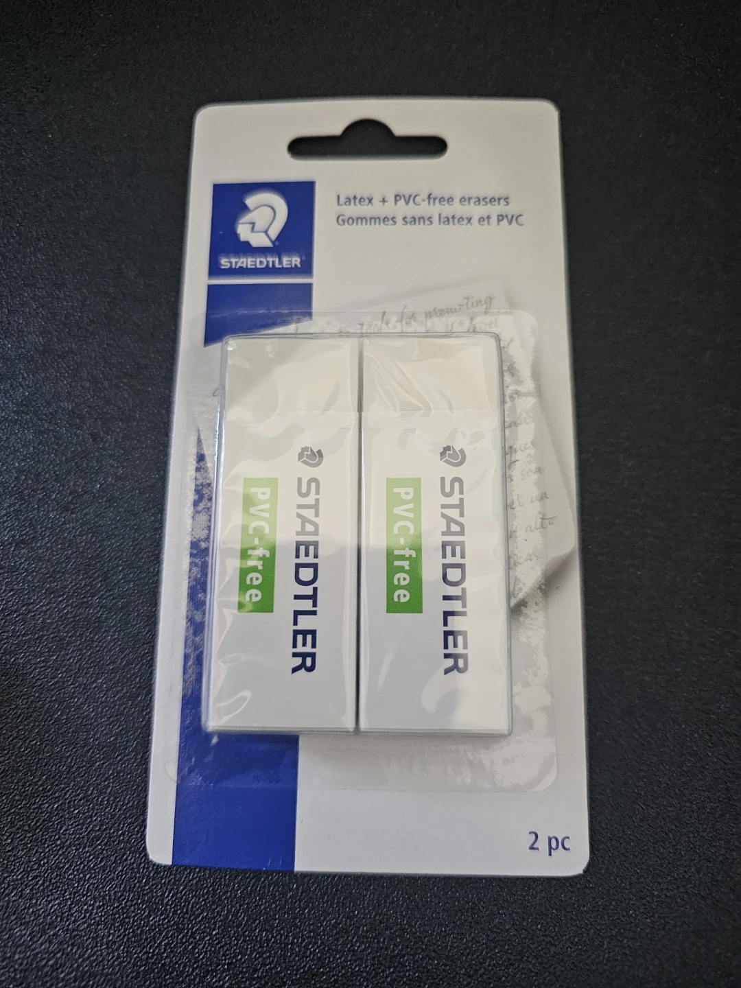 STAEDTLER Latex and PVC-free Erasers, 2-Pack