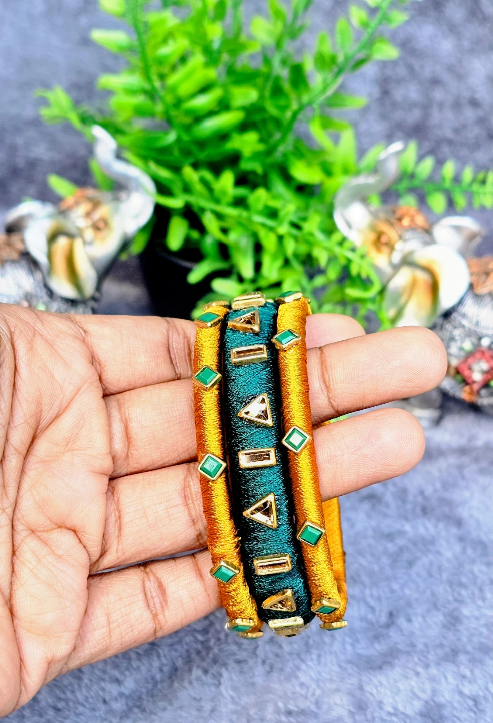 Silk Thread Bangles Set - photo 5