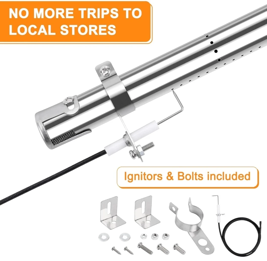 5 Pack Universal Stainless Steel BBQ Burner Pipes - photo 4