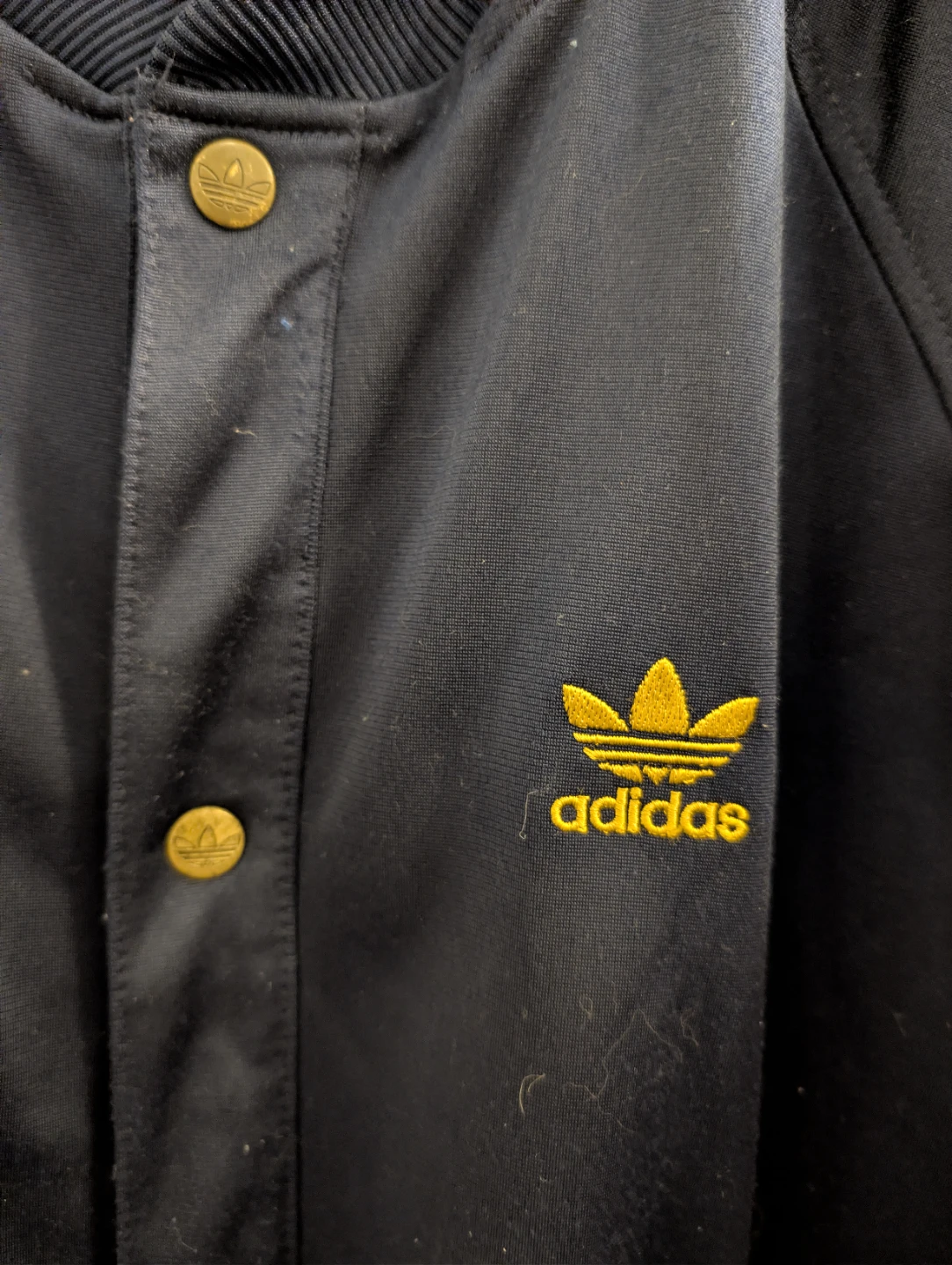 90's Vintage ⚽ Adidas Jacket Mens XL Navy Bomber - photo 2