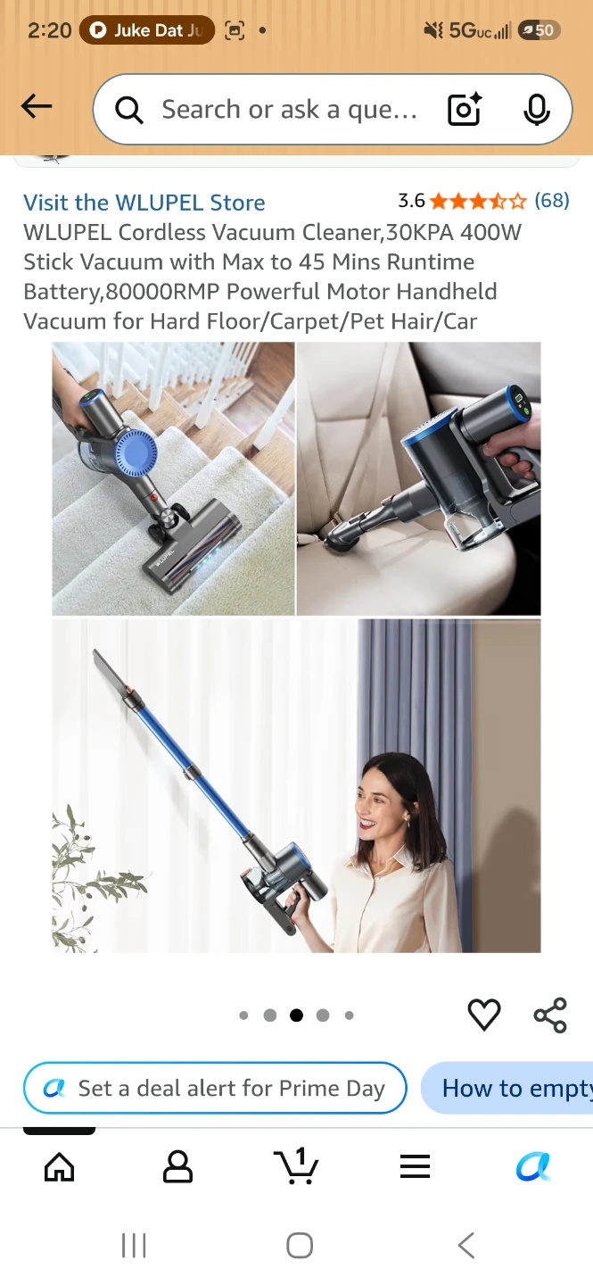 WLUPEL Cordless Vacuum Cleaner 30KPA 400W Stick Vacuum - photo 4