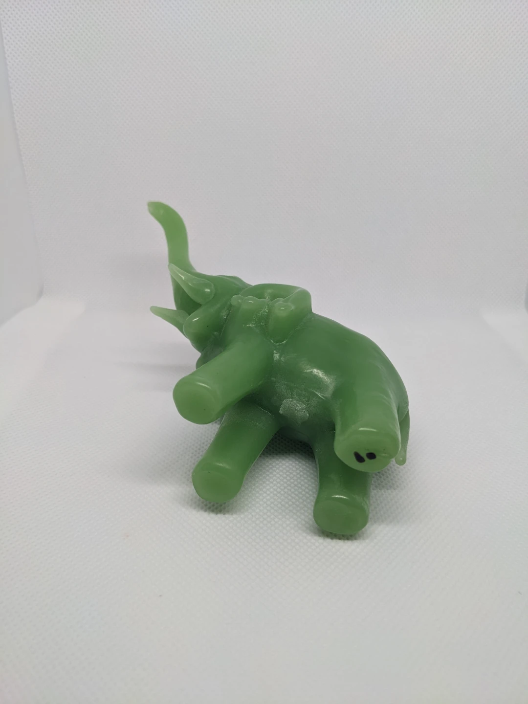 Vintage Soapstone Green Elephant Figurine - photo 5