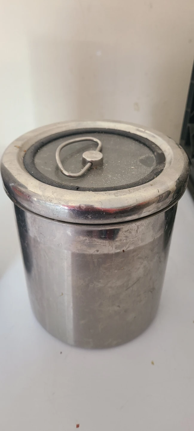 Small metal jar